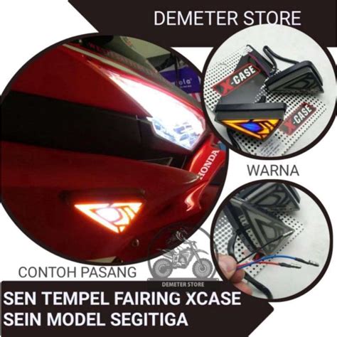 promo sen tempel led fairing sein model segitiga tebal  mode