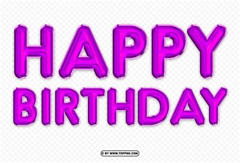 Happy Birthday Purple Png Balloon Image Cutout PNG Clipart Images