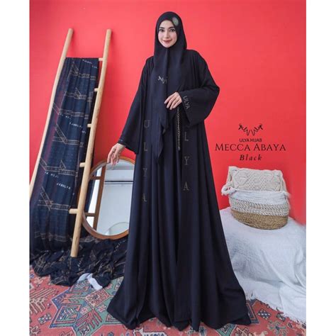 jual ulya hijab mecca abaya set french shopee indonesia