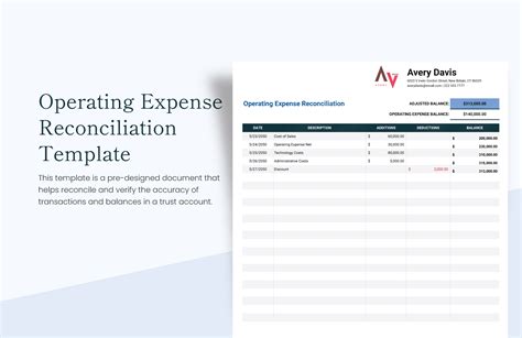 FREE Reconciliation Excel - Template Download | Template.net