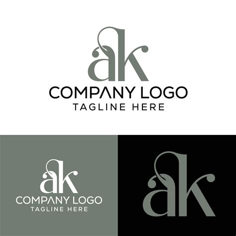 Initial Letter Ak Logo Design Monogram Creative Modern Sign Symbol Icon