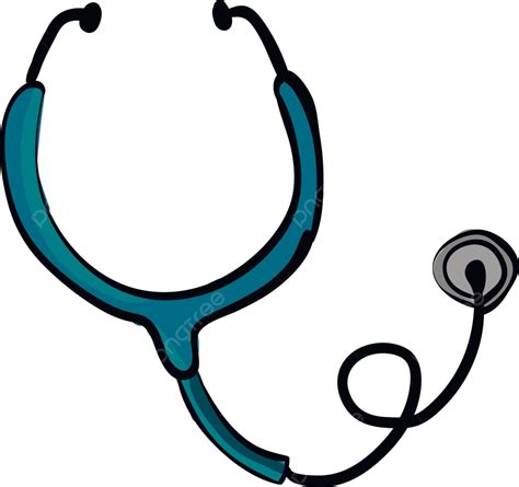 Blue Stethoscope Vector Illustration Against White Background Medical Test White Medicine Vector