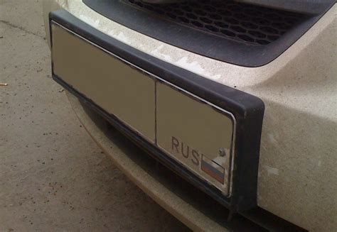Проставка под номерной знак. — Hyundai Sonata V (NF), 2,4 л, 2006 года ...
