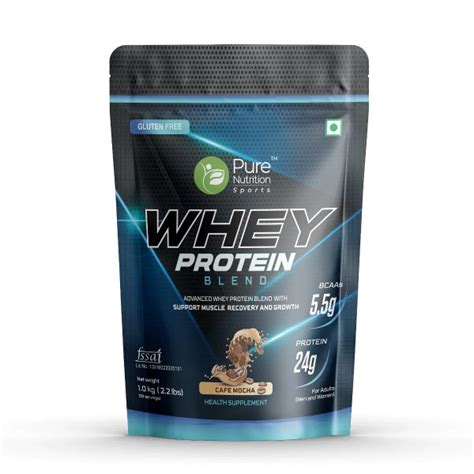 Buy Pure Nutrition Whey Blend Protein Powder Cafe Mocha Flavour 1 Kg Online At Discounted