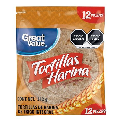 Tortillas De Harina Great Value De Trigo Integral G Walmart