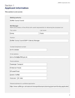 Fillable Online Suffolk ZEBRA 2 Application Form Redacted Apply For