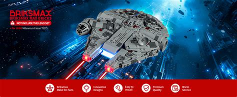 BRIKSMAX Kit d éclairage LED pour Lego 75375 Millennium Falcon