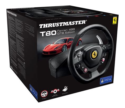 Thrustmaster T80 Ferrari 488 GTB Edition Racing Game Wheel PC PS4