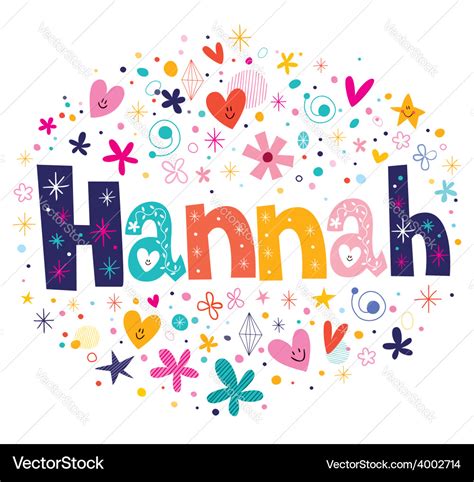 Hannah Name Design Royalty Free Vector Image Vectorstock