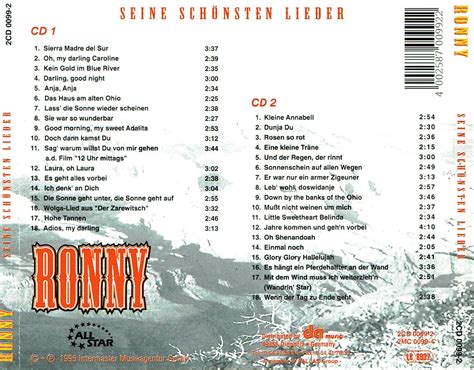 Cd S Ronny Seine Sch Nsten Lieder Hohe Tannen Kleine Annabell