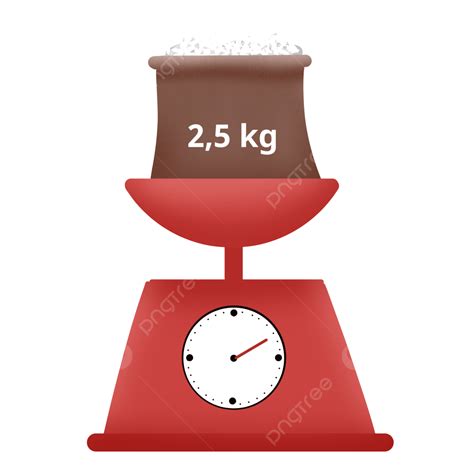 Kilogram PNG Transparent, Beras Dua Setengah Kilogram Di Atas Timbangan ...