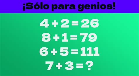 ¿eres Capaz De Completar Este Desafío Matemático En 8 Segundos Demuestra Que Eres Un Genio