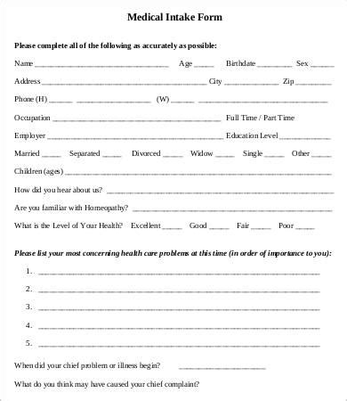 Free Intake Form Template PRINTABLE TEMPLATES