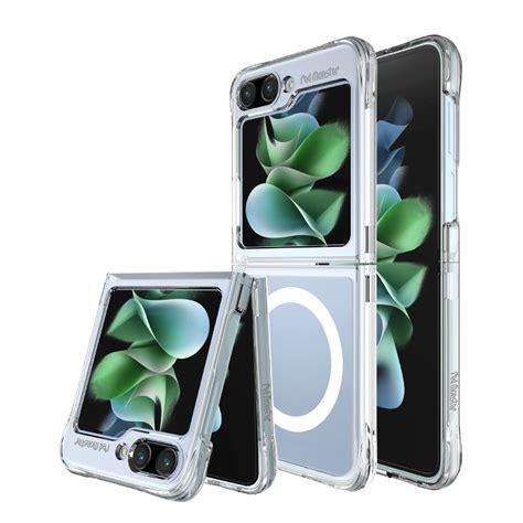 Armour Tough Naked Hard Pure Mag Clear For Galaxy Z Flip Red Monster