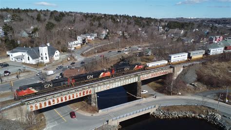 Awesome Aerial K View Dimensional Loads On A Long Stack Train Cn