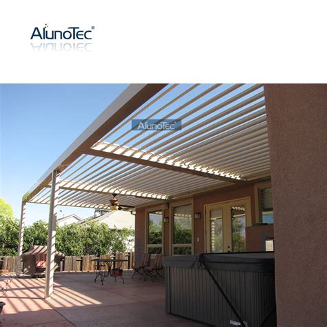 Alunotec Vergola Co T Options De Toiture Ext Rieure Pergola