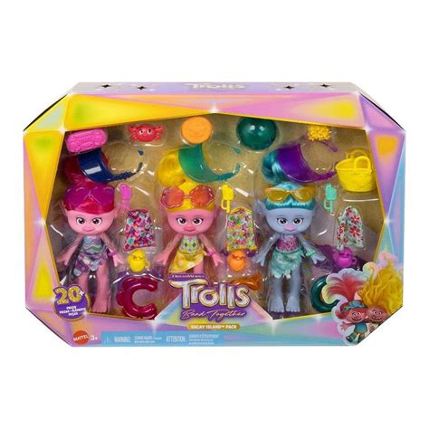 Dreamworks Trolls Band Together Vacay Island 3 Doll Playset Unicorn