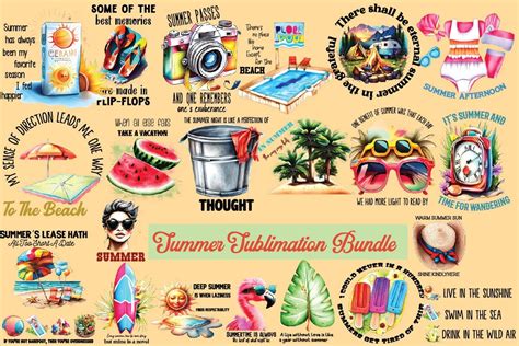 Retro Summer Png Sublimation Bundle Bundle Creative Fabrica