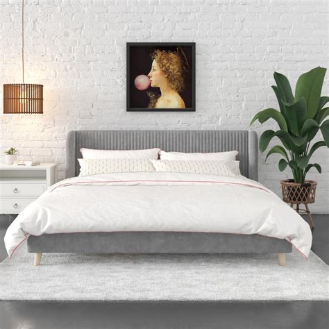 Novogratz Holly King Size Upholstered Platform Bed & Reviews | Wayfair