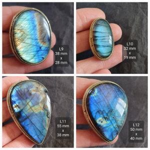 Cabochons Labradorites Rainur S Laiton Pour Micro Macram Etsy France