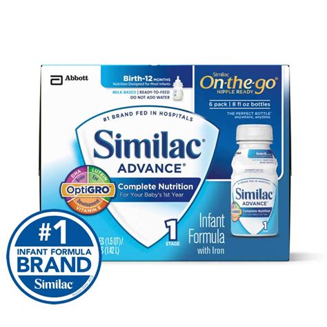 Similac Advance Infant Formula With Iron Stage 1 Ready To Feed Bottles