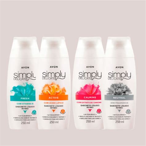 Sabonete L Quido Ntimo Simply Delicate Ml Avon Shopee Brasil