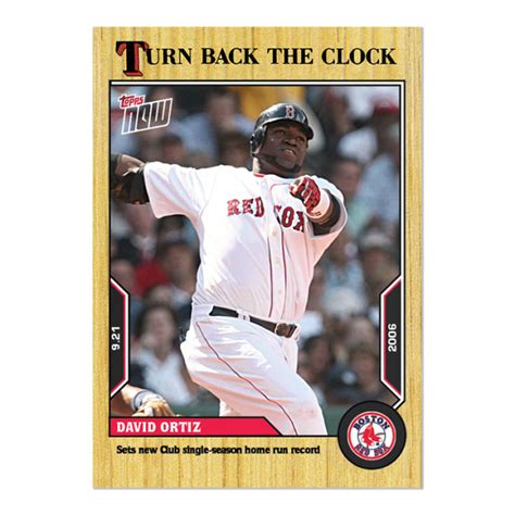 David Ortiz Mlb Topps Now Turn Back The Clock Card Pr