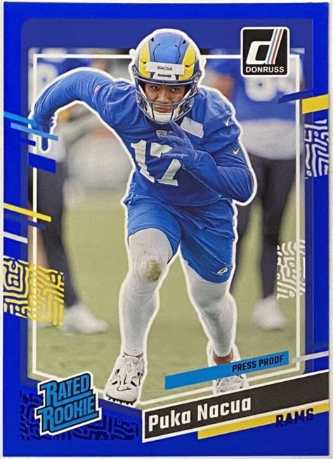 Puka Nacua Panini Donruss Football Los Angeles Rams Press Proof