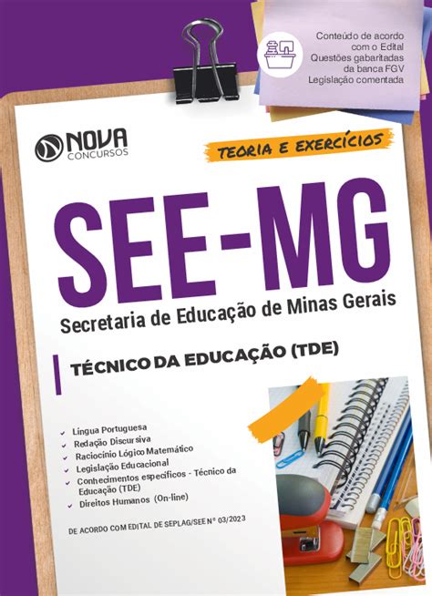 Apostila See Mg Em Pdf Técnico Da Educação Tde