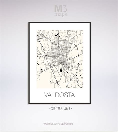 Valdosta Georgia Valdosta GA Map Valdosta Map Valdosta - Etsy