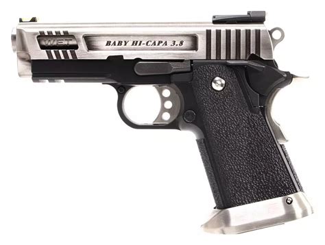 Pistolet We Baby Hi Capa Velociraptor Gbb Gaz Blowback Silver