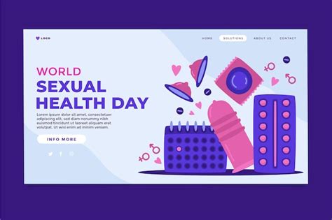 Free Vector Hand Drawn World Sexual Health Day Landing Page Template