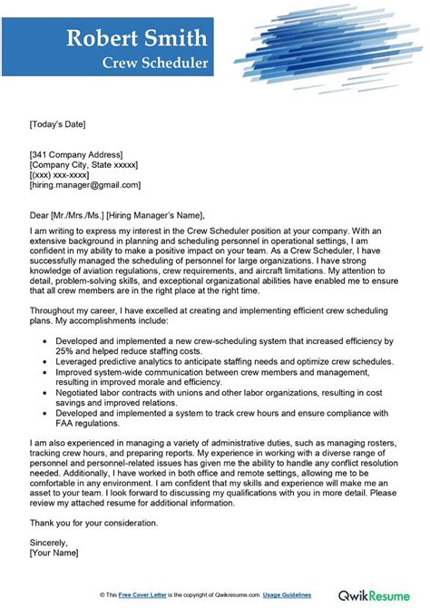 Airline Pilot Cover Letter Examples QwikResume