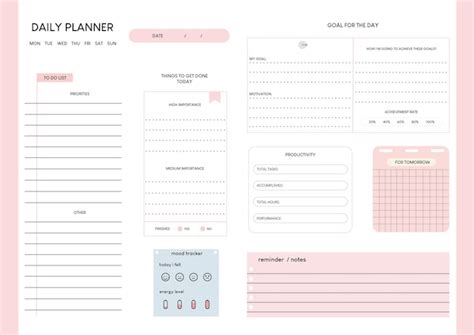 Premium Vector Daily Planner