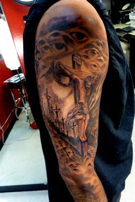 Jesus on the cross by Mully : Tattoos