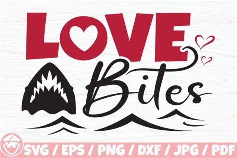 Love Bites, Shark Bite Graphic by CaptainBoard · Creative Fabrica