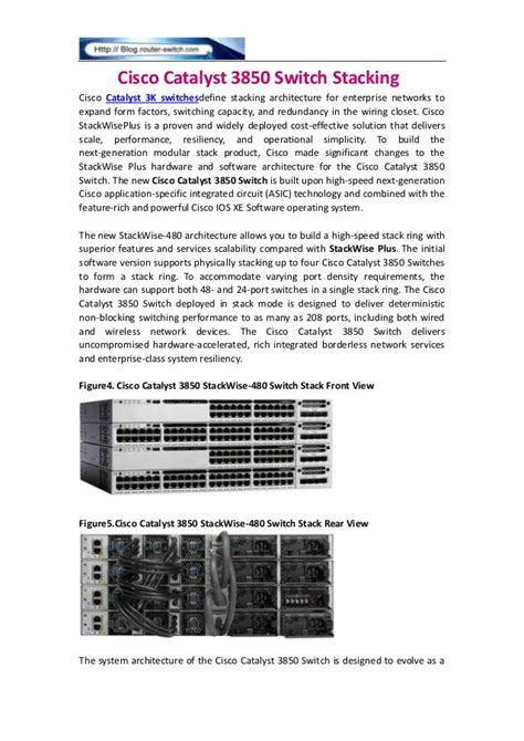 Cisco catalyst 3850 switch stacking