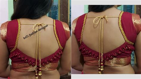 Very Beautiful New Letest Back Neck Blouse Design Cutting And Stitching