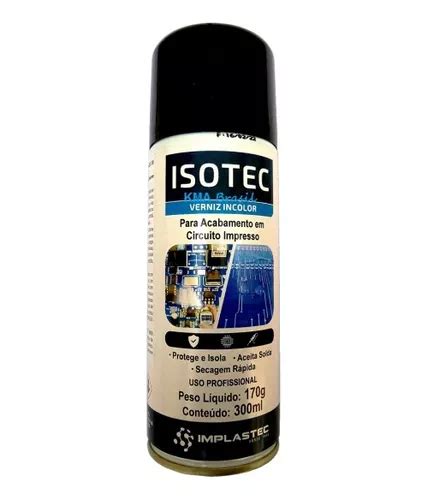 Verniz Incolor Isolante Isotec Spray 300ml Implastec Parcelamento Sem