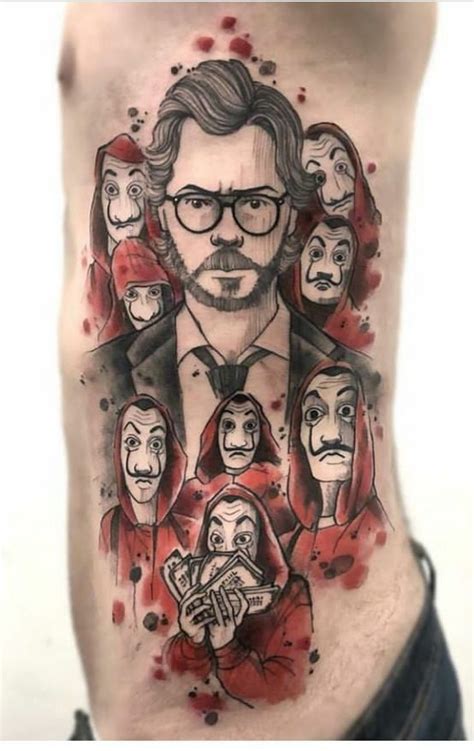 Tatuagem La Casa De Papel - Tattoo-La casa de papel | Tätowierungen, Bunte tätowierungen ...