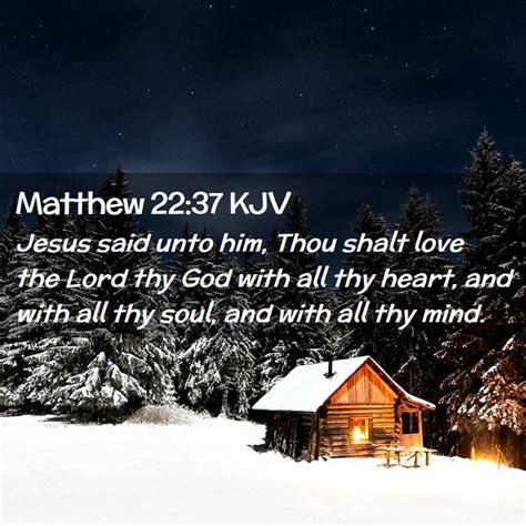 Matthew 22:37 KJV Bible Verse Images