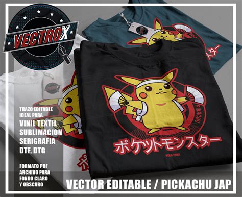 Vector Editable Pikachu Jap