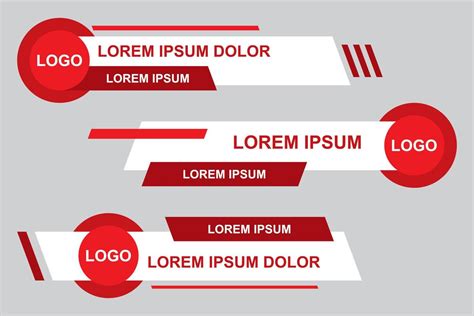 Modern stylish lower third banner template design. Graphic set of ...