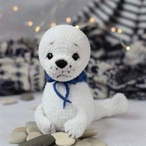 Crochet Seal Plush PATTERN White Baby Seal Amigurumi Pattern Etsy