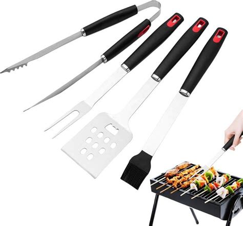 USTENSILE BARBECUE PLANCHA Lot De 4 Ustensiles De Barbecue Kit D