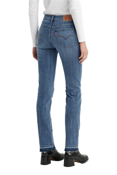 Ripley Jeans Mujer Shaping Straight Azul Levis