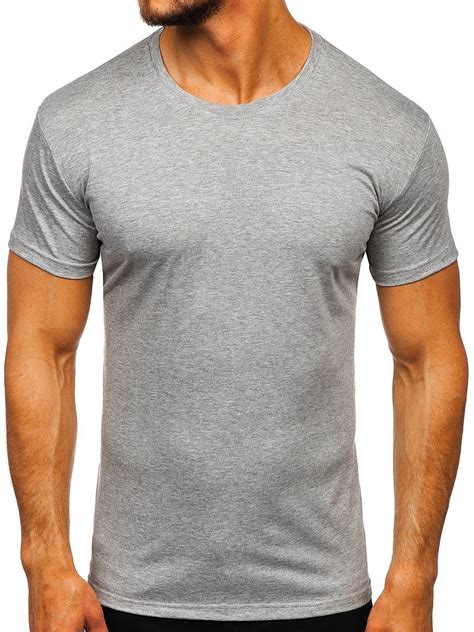 Camiseta De Manga Corta Lisa Para Hombre Gris Bolf Gris