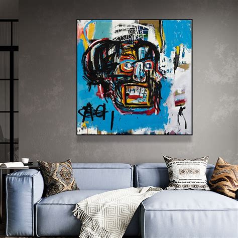 Wall Art Blue Head By Basquiat Canvas Prints Poster Prints Art