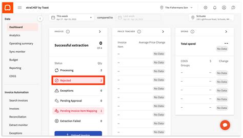 xtraCHEF: Invoice Rejections