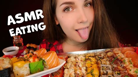 АСМР Итинг суши и роллы 🍤🍣 Asmr Roll And Sushi 🍙 Eating Sounds 🍱 Youtube